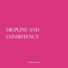 a pink book cover with the words diopline and constistency on it