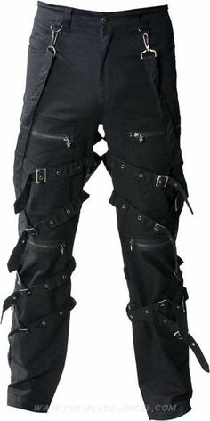 Gothic men's pants with removable bondage straps, by Queen of Darkness clothing. Queen Of Darkness, Gothic Clothes, Gothic Clothing, Punk Outfits, Gothic Outfits, Goth Outfits