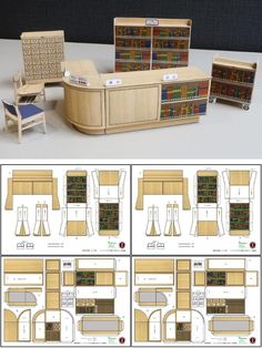 an image of furniture made out of wood