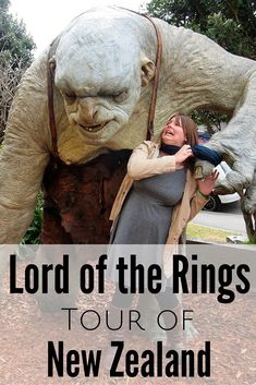 the lord of the rings tour of new zealand with text overlay that reads lord of the rings tour of new zealand