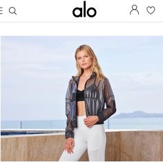 Brand New Without Tags. Sold Out Alo Yoga Summer Collection. Jacket. Retails $168 Alo Yoga "Mist" Semitransparent Active Jacket. Stand Collar; Zip Front. Long Sleeves. Front Zip Pockets. Relaxed Fit. Pit To Pit Almost 25”. Length 21”. Size Small But Easily Fit Medium. Some Portions Have A Shimmer Look To It. So Beautiful In Person. Alo Yoga Athleisure Sports Outerwear, Alo Yoga Long Sleeve Athleisure Outerwear, Alo Yoga Fall Sports Outerwear, Neon Bra, Yoga Jacket, Active Jacket, Alo Yoga, Summer 2019, Biker Shorts