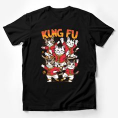 Kung Fu Cats T-Shirt, Martial Arts Kitty Tee, Cartoon Cats in Uniform, Animal Lover Gift, Unisex Graphic Tee, Fun Cat Shirt for All Ages Male T-Shirt Custom graphic T-Shirt.Customize your color Kung Fu Clothing, Cartoon Cats, Men's Vintage Style, Cat Tee, Cat Shirt, Casual Summer Shirts, Cat T, Friends Shirt, Art Shirts