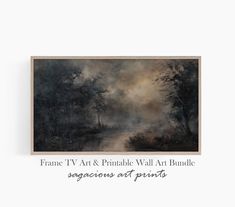 a painting with the words frame tv art and printable wall art bundle