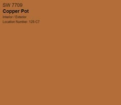 an orange background with the words copper pot written in black and white on it,