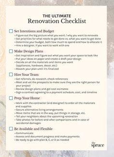 the ultimate renovation checklist for your home