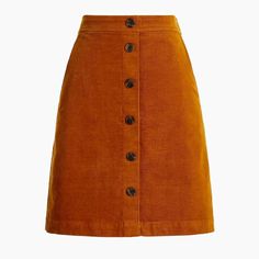 J. Crew Corduroy Button-Front Mini Skirt Sold Out @ J. Crew Brand New! Never Worn! Mustard Orange/Gold Color Love This Skirt But Sadly, A Tad Too Small For Me. J.Crew Description: Https://Factory.Jcrew.Com/P/Womens/Categories/Clothing/Skirts/Mini-And-Knee-Length-Skirts/Corduroy-Button-Front-Mini-Skirt/Ba838 A-Line Silhouette. Sits Above Waist. Falls Above Knee. Length: 18". Back Zip. Machine Wash. Preppy Fall Fashion, Classic Capsule Wardrobe, J Crew Style, Suede Mini Skirt, Button Sweater, Classic Wardrobe, Corduroy Skirt, Green Skirt, Cotton Skirt