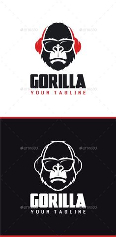 DJ Gorilla Logo Gorilla Illustration, Dj Logo, Gfx Design, Baby Logo, Logo Type