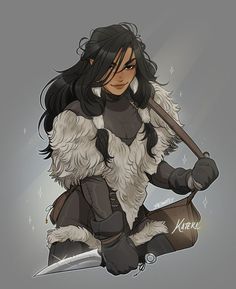 Female Character Art Dnd, Selkie Character Design, Female Barbarian Character Design, Medieval Character Art, Character Design Inspiration Female, Dnd Characters Design, Female Dnd Character Art, Dnd Character Design Female, Women Character Design