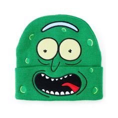 Pickle Rick Cuffed Beanie Hat – Rick and Morty - Spencer's Crochet Pickle, Pickle Rick, Spencers Gifts, Cuffed Beanie, Rick And Morty, Buy 1 Get 1, Beanie Hat, Show Off, Beanie Hats