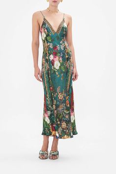 Cut on the bias for a flattering drape, this midi-length dress features bust darts and delicate rouleau straps crafted from luxurious silk satin, ensuring a sophisticated look and feel.100% Silk Charmeuse Bias Slip Dress, Fitted Midi Dress, Standard Dress, Silk Charmeuse, Crystal Embellishment, Midi Length Dress, Hoodie Top, Silk Satin, Deep V