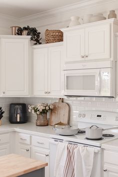 the kitchen is clean and ready to be used as a place for breakfast or dinner