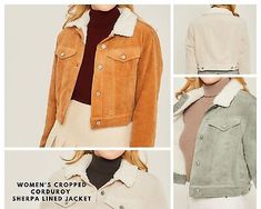 Top Seller for Women's Cropped Corduroy Sherpa Lined Jacket, women's Coats Jackets Cheap Corduroy Collared Outerwear, Cheap Collared Corduroy Outerwear, Jacket Sherpa, Top And Jeans, Sherpa Lined Jacket, Womens Sherpa, Statement Jacket, Line Jackets, Sherpa Lined