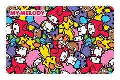 an animal themed mouse pad with the words, my melody on it's side