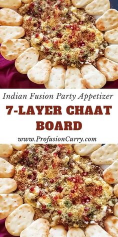 7-Layer Indian Chaat Board is sure to become your go-to dish for parties or a unique appetizer for your family. It’s easy to prepare, visually stunning, and packed with a mix of flavors Indian Fusion Appetizers Parties, Indian Grazing Board, Make Ahead Indian Appetizers, Indian Appetizers For Party Easy, Indian Food Appetizers, Indian Christmas Food, Indian Chats Recipes, Desi Charcuterie Board, Indian Food Presentation Ideas