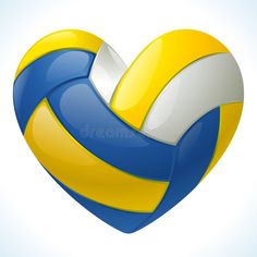 a volleyball ball in the shape of a heart