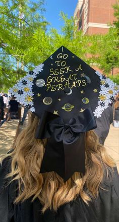 a woman wearing a graduation cap that says do you see a great birthday?