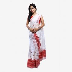 Noni Paat Dangor Check Mekhela Chador Set with Blouse Piece________Rs. 1,589.00__________Noni Paat Dangor Check Mekhela Chador Set is a pretty combination of red red flowers & leaves designs. A very good outfit for any special occasion or Party. Mekhela Sador, Maid Of Honour, Flowers Leaves, Leaf Design, Red Flowers, Red And White