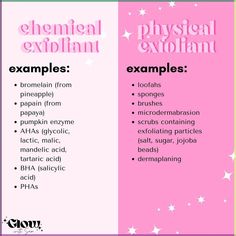 Chemical vs physical exfoliation 🩷✨ Exfoliation has many benefits including: ✨unclogs pores ✨prevents acne ✨better product penetration ✨evens skin tone ✨boosts circulation and lymphatic drainage ✨increases cell turnover ✨stimulates collagen synthesis Reminder: do not to use a physical exfoliant if you have inflamed acne. If you have sensitive skin, mandelic acid or enzyme exfoliation is a great option for you. If you’re unsure which exfoliant is best for you or how often you should ... Chemical Exfoliant Vs Physical, Best Chemical Exfoliant, Physical Exfoliant, Facial Massage Techniques, Minimalist Skincare, Toxic Skincare, Tartaric Acid, Mandelic Acid, Winter Skin Care