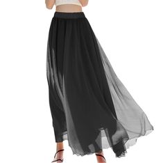 PRICES MAY VARY. MATERIAL:chiffon,Lining,Elastic waistline Free size Fits for most womens ladies Length: 90cm/33.4"; Waist:63-90cm/25-35" OCCASIONS:This skirts is pefect for:evening,party,prom,dress up,ballet,costumes,dance,jazz,Special occasions,stage show,and party favors Hand wash by cold water,hang dry,low iron. & This skirt is flat packed when post, please iron under warm and low temperature to ease the crease. & All the dresses are real pictures. The real color of the item may be slightly Retro Skirts, Chiffon Long Skirt, Long Skirt Dress, Beach Maxi Skirt, Long Chiffon Skirt, Skirts Pleated, Chiffon Maxi Skirt, Retro Skirt, Long Maxi Skirts