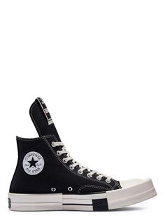 Converse 70, Rick Owens Shoes, Rick Owens Drkshdw, Star Logo, Sneakers For Women, Balenciaga Triple S, Designer Sneakers, Rubber Heels, Black Laces