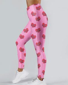 Print High Waist Slim Fit Pants P14157 Trendy Sports Pants, High Rise Pink Bottoms For Streetwear, Spring Gym Long Pants, Spring Sports Bottoms With Tapered Leg, Casual High Waist Sports Pants, Trendy Sports Pants With Pockets, High Waist Casual Sports Pants, Casual High Waist Pants For Sports, Casual High Waist Pants For Gym