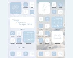 an iphone screen with various icons on it