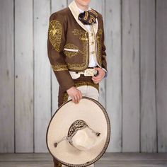 Traje Charro de Hombre TM72145 - Charro Suit for Men Mariachi Suit, Charro Suit, Embroidered Belt, Suit For Men, Mexican Wedding, Equestrian Outfits, Jacket Vest, Chloe Marcie, Dark Beige