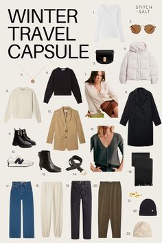 Uk Travel Outfits Winter, Minneapolis Winter Outfit, Europe Capsule Wardrobe Winter, 3 Day Winter Trip Packing, Winter Luggage Packing, How To Pack Light For Cold Weather, Work Travel Packing List, Winter Capsule Travel Wardrobe, Weekend Winter Packing List