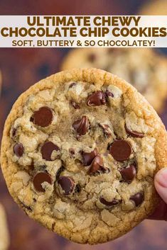 the ultimate chocolate chip cookies soft, buttery and so choclatey are made with only 3 ingredients