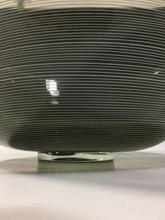 a large round object sitting on top of a table