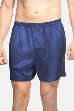 Men's 100% Pure Mulberry Silk Lounge Boxers - IMPROVED No-Roll Waistband Mens>Sleep and Lounge>Boxer Fishers Finery Ocean Blue S Mens Lounge, Mens Lounge Pants, Great Gifts For Men, Good Housekeeping, Extra Room, Eco Friendly Fabric, Boxer Shorts, High Quality Design, Lounge Pants