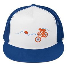 Men Cap, Biker Hat, Trucker Hat 🙌🏼 Receive a 15% OFF Coupon Code to use NOW by visiting this link (copy and paste into your browser): go.snarkyswag.com/discount If you're looking for something cool to cover that nappy mess of hair formed after wearing a helmet all day, you've finally found it in this mountain bike hat! So make all of your riding buds jealous by proudly wearing this boss of a lid. Classic trucker cap style with a cool fabric blend. * 47% cotton/28% nylon/15% polyester * Structu Trucker Hat With Visor For Outdoor Activities, Breathable Snapback Hat For Outdoor Activities, Blue Breathable Hats For Outdoor Activities, Biker Cap For Outdoor Use, Biker Cap For Outdoor, Biker Style Cap For Outdoor, Breathable Flat Bill Trucker Hat For Outdoor Activities, Outdoor Biker Cap, Trucker Visor Hat For Outdoor Activities