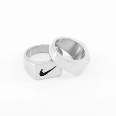 Stainless Steel Available in Gold & Silver Available in sizes 7-10 Non-Tarnish, Unisex Nike Ring, Nike Swoosh Logo, Titanium Ring, Rings Silver, Birthday Ring, Ring Sale, Custom Nikes, Titanium Rings, Timeless Accessories