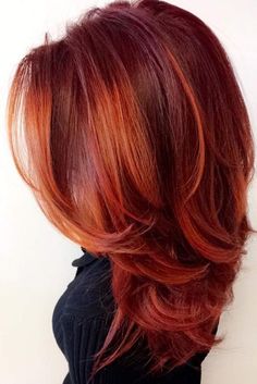 Red Hair With Highlights, Hair Ombre, Hair Color Highlights, Easy Hair, Brown Hair With Highlights, Hair Braids, Hair Natural