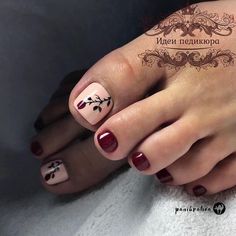 Red Pedicure Toenails, Nails Red Design, Pedicure Toenails, Red Pedicure, Pedicure Gel, Toe Nail Color