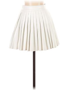 Shein Formal Skirt Size: 2X-Small Bottoms - used. 100% POLYESTER | Shein Formal Skirt: Ivory Bottoms - Size 2X-Small Petite Chic Pleated Cream Mini Skirt, Spring Cream Pleated Mini Skirt, Cream Mini Pleated Skirt, Cream Lined Skort, Cream Pleated Mini Skirt, Formal Skirt, Womens Bottoms, Women Handbags, Clothes