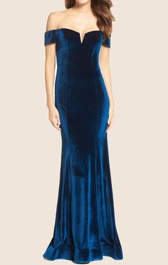 MACloth Off the Shoulder Sheath Velvet Long Prom Dress Formal Gown Nordstrom Prom Dresses, Blue Velvet Gown, Womens Velvet Dresses, Black Evening Gown, Off Shoulder Gown, Velvet Gown, Formal Gown, Formal Dresses For Women, Colored Wedding Dresses