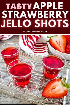 Apple Strawberry Jello Shots Green Apple Jello Shots, Apple Jello Shots