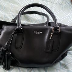 Black Leather Bags Coach, Coach Purse, Coach Purses, Coach Bags, Shoulder Bags, Black Leather, Bag Lady, Purse, Shoulder Bag