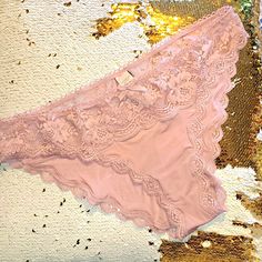 Dream Angels Bikini Panties Cheekini Lilac Color Cotton, Elastic, Polyamide Never Worn Nwt02 Lilac Color, Women's Wardrobe, Bra Set, Victoria's Secret Pink, Secret Pink, Women's Intimates, Lace Trim, Lilac, Victoria's Secret