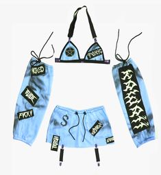 Blue Sets For Summer Streetwear, Blue Summer Streetwear Sets, Fitted Casual Festival Sets, Fitted Casual Sets For Festivals, Casual Fitted Festival Sets, Fitted Blue Sets For Streetwear, Blue Fitted Streetwear Sets, Casual Cotton Sets For Festival, Casual Cotton Festival Set