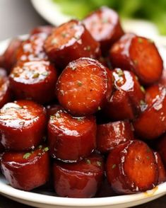 a white plate topped with cooked red potatoes