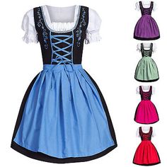 Find ideas๏ฟฝand inspiration for Women's Plus Size German Dress Square Neck Apron Oktoberfest Beer Girl Costume, women's dresses Diy Oktoberfest, Oktoberfest Woman, German Dress Dirndl, Oktoberfest Costume, German Dress, Dirndl Dress, Costume Cosplay, Cat Costumes, Halloween Women