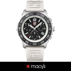 in stock White Chronograph Watch With Round Dial, Luxury White Chronograph Watch With Analog Display, Marshall Islands, Diver, Stainless Steel Case, Chronograph, Pick Up, In Store, Buy Online