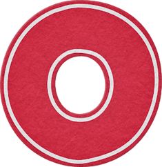 a red and white circle with the letter o on it