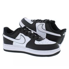 Nike Force 1 Lv8 Black And White Swoosh Sneakers . Kids Boys Size 1 . New Without Tags No Box. Nike Shoes Boys, Blue Sky Wallpaper, Nike Force 1, Sneakers Kids, Sky Wallpaper, Nike Force, Shoes Color, Sneaker Collection, Kids Nike