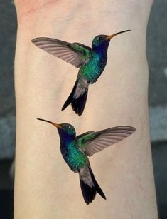 2 Hummingbirds Tattoo, Humming Bird Tattoo With Color, Humming Bird And Flower Wrist Tattoo, Tattoos On The Wrist, Hummingbird Tattoo Mexican, Hummingbirds Tattoo, 2 Hummingbirds, Men Watercolor