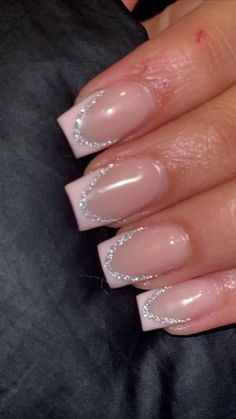 Acrylic Nail Application, Pink French Tips, Nail Application, Hoco Nails, Short Fake Nails, Excess Skin, Fancy Nails Designs, Nagel Tips, Simple Gel Nails