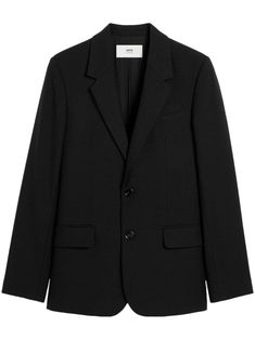 black virgin wool front button fastening two side flap pockets chest welt pocket notched lapels Versace Sneakers, City Shorts, Tuxedo Suit, Ami Paris, Balenciaga Triple S, Blazer Black, Summer Beach Wear, Short Suit, Wool Blazer