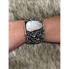 Thanks For Checking Out Our Fabulous Posh Closet!! All Of Our Items Are New With Tags! Never Worn Or Used <3 - Description: This Stand-Out Bracelet Is Good Enough To Wear On Its Own, Or Stacked With Your Favorites. Customer Sterling Cuff By Jc Vega. 2.25 With Mother Of Pearl Center Stone And Flowers - We Ship From Multiple Warehouses So It's Not Possible For Us To Bundle - Because All Of Our Merchandise Is Brand New And Often Times In Original Packaging, Extra Photos Or Measurements Cannot Be Pr White Bohemian Cuff Bracelets, White Bohemian Cuff Jewelry, Contemporary Bracelets, Pearl Flowers, Stainless Bracelet, Crystal Anklet, Bow Bracelet, Wooden Bracelet, Chain Loop